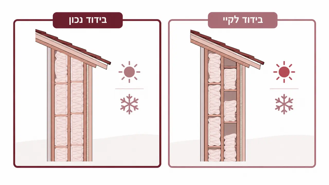 הבידוד שמחליט אם זה חדר או קרוואן