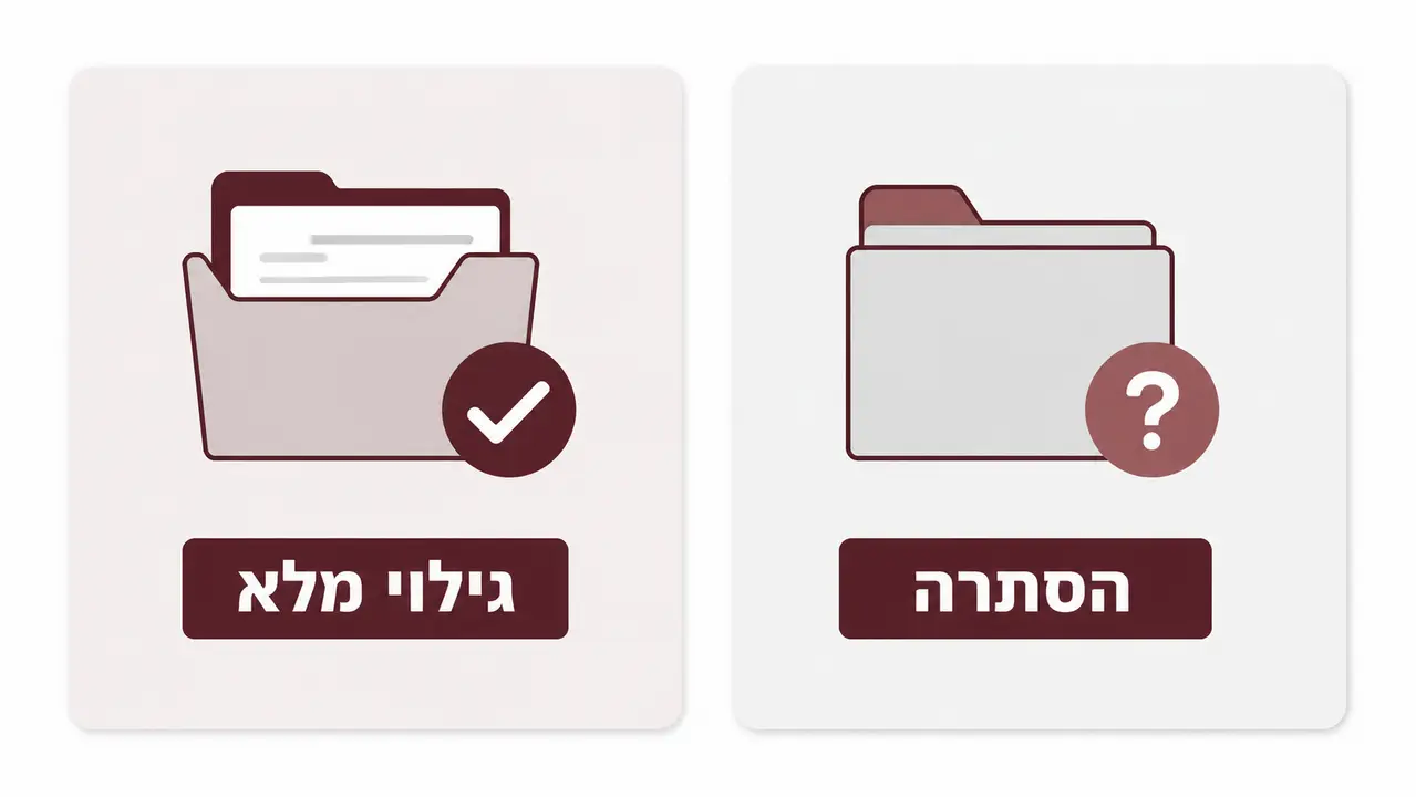 למה אני לא מגישה בקשה שמסתירה משהו