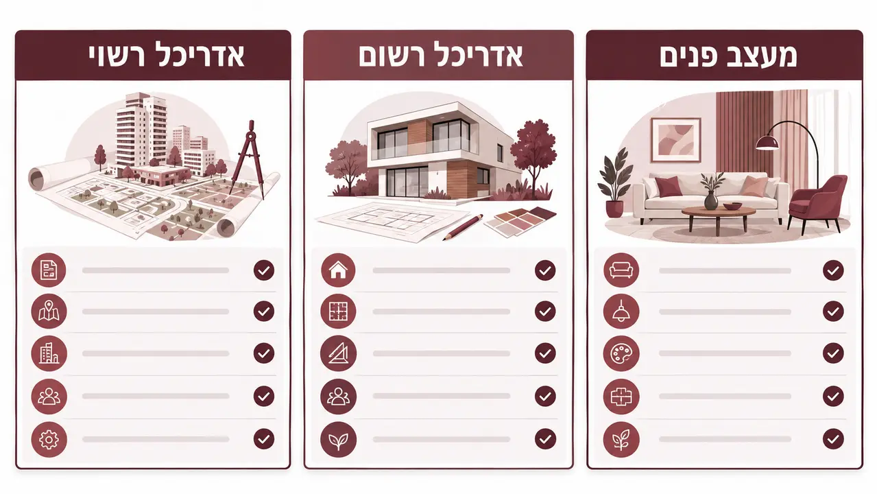 השוואת תפקידים וסמכויות בתכנון בית מגורים